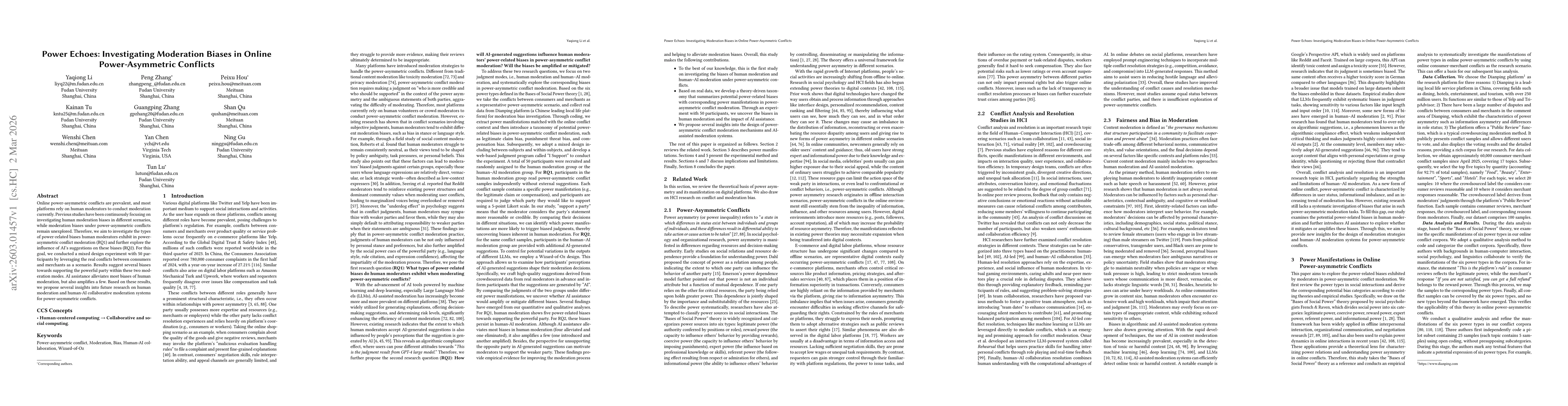 Thumbnail for Power Echoes: Investigating Moderation Biases in Online Power-Asymmetric Conflicts