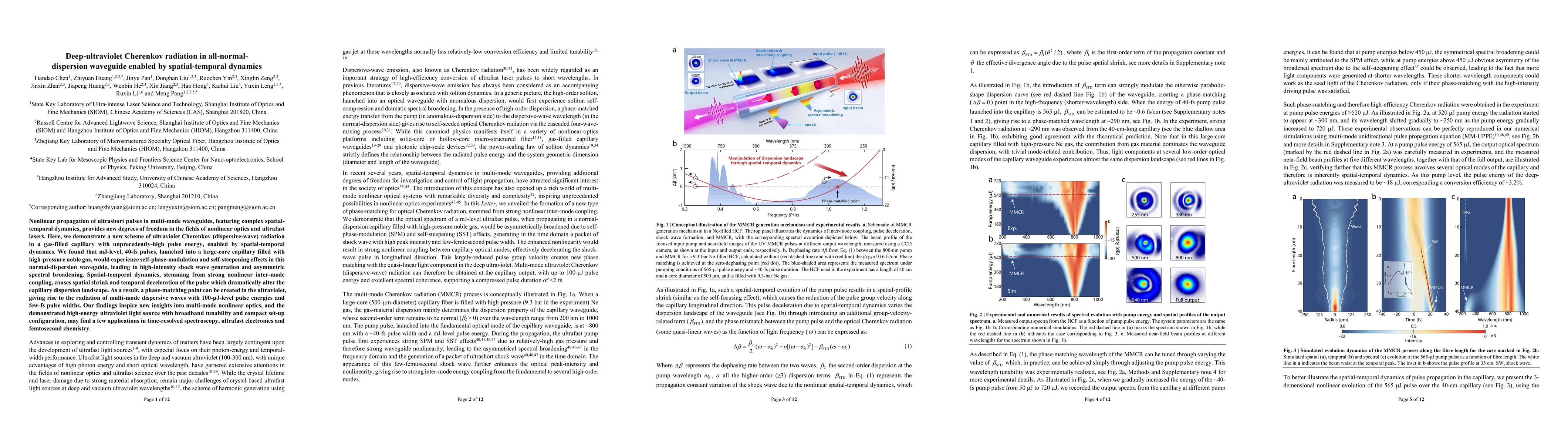 Thumbnail for Deep-ultraviolet Cherenkov radiation in all-normal-dispersion waveguide enabled by spatial-temporal dynamics