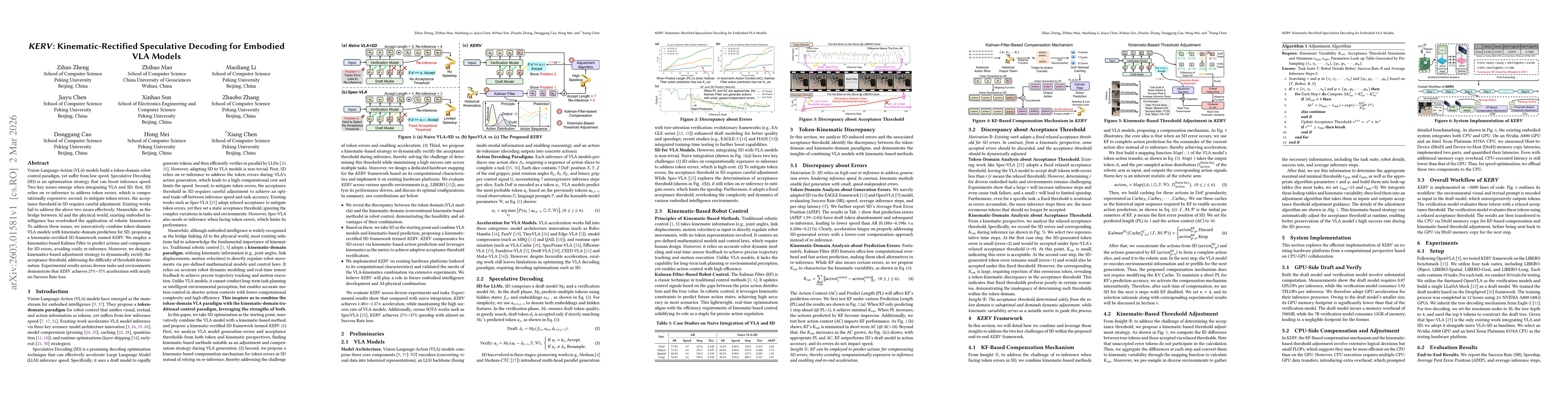 Thumbnail for KERV: Kinematic-Rectified Speculative Decoding for Embodied VLA Models