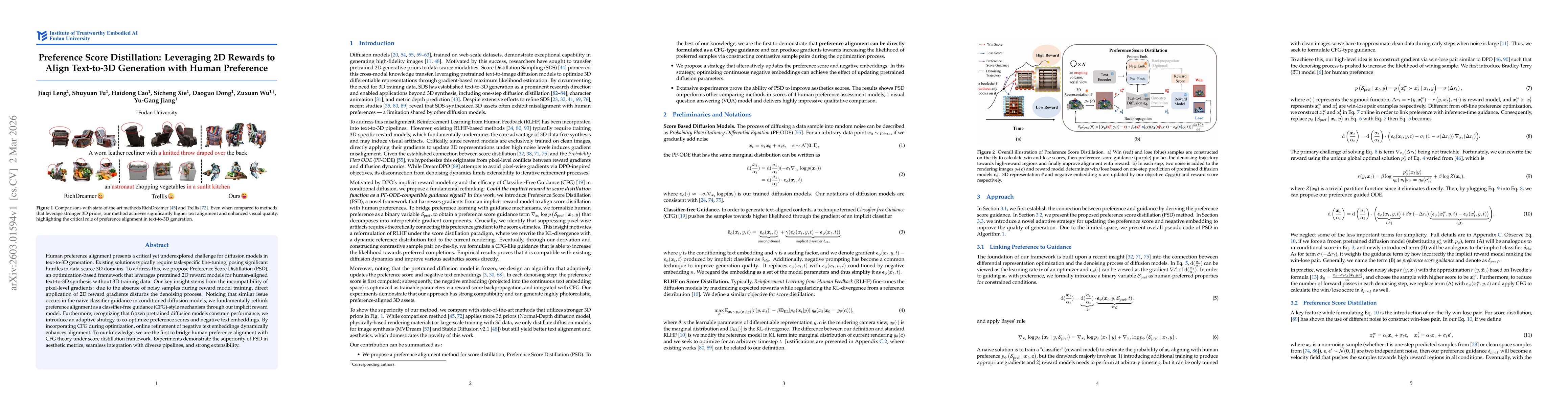 Thumbnail for Preference Score Distillation: Leveraging 2D Rewards to Align Text-to-3D Generation with Human Preference