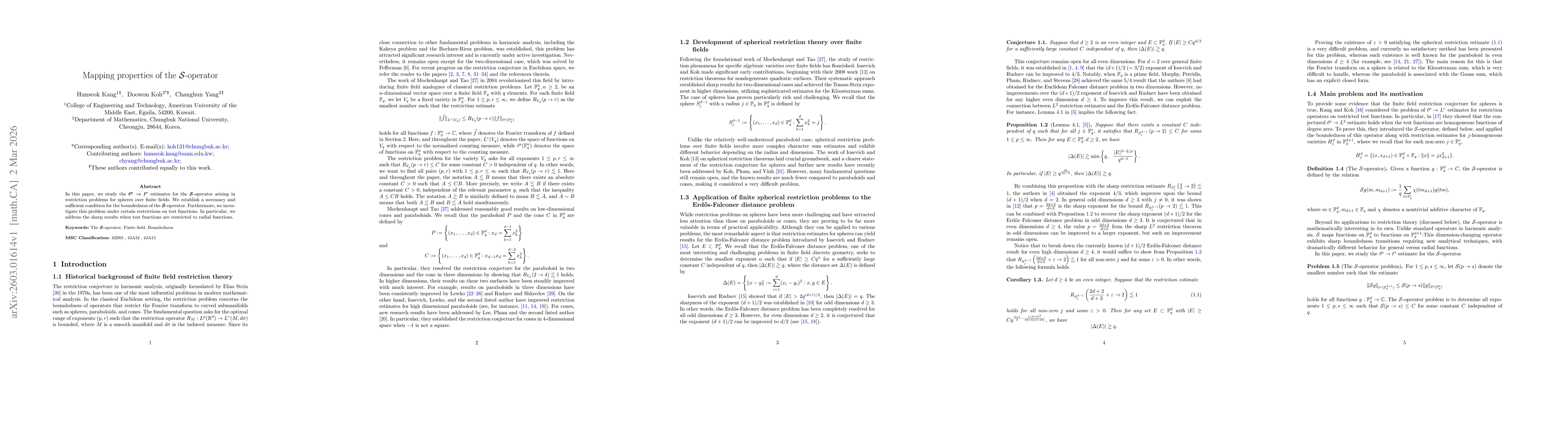 Thumbnail for Mapping properties of the $S$-operator