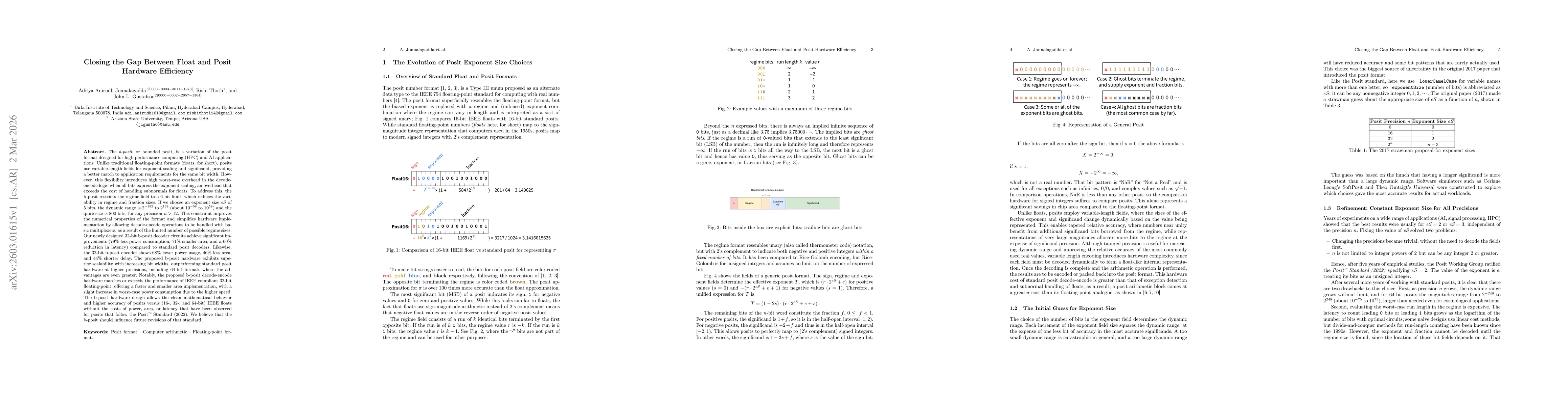 Thumbnail for Closing the Gap Between Float and Posit Hardware Efficiency
