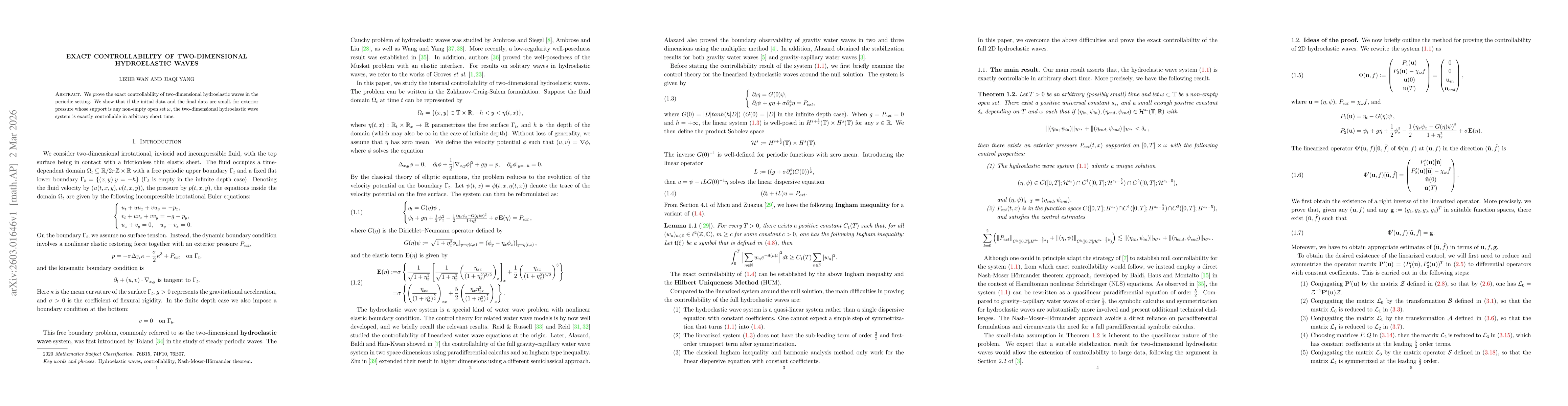 Thumbnail for Exact controllability of two-dimensional hydroelastic waves
