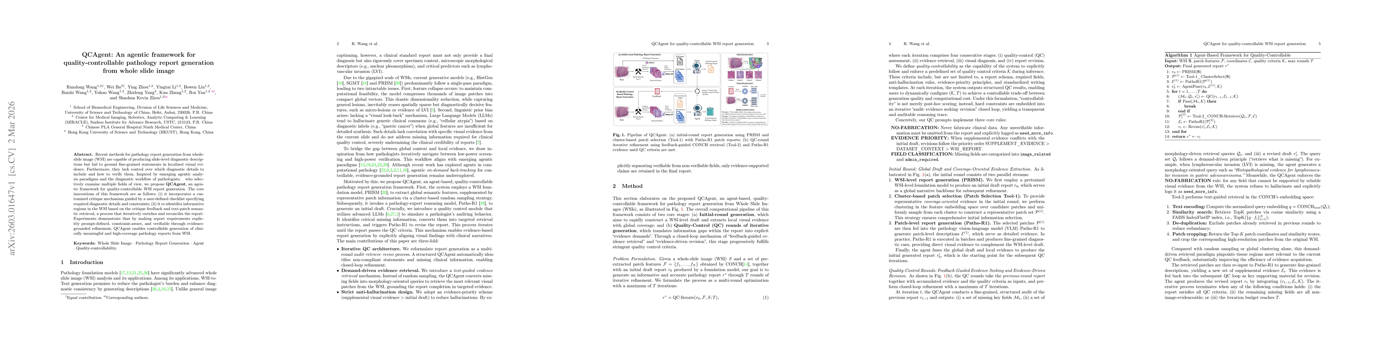 Thumbnail for QCAgent: An agentic framework for quality-controllable pathology report generation from whole slide image