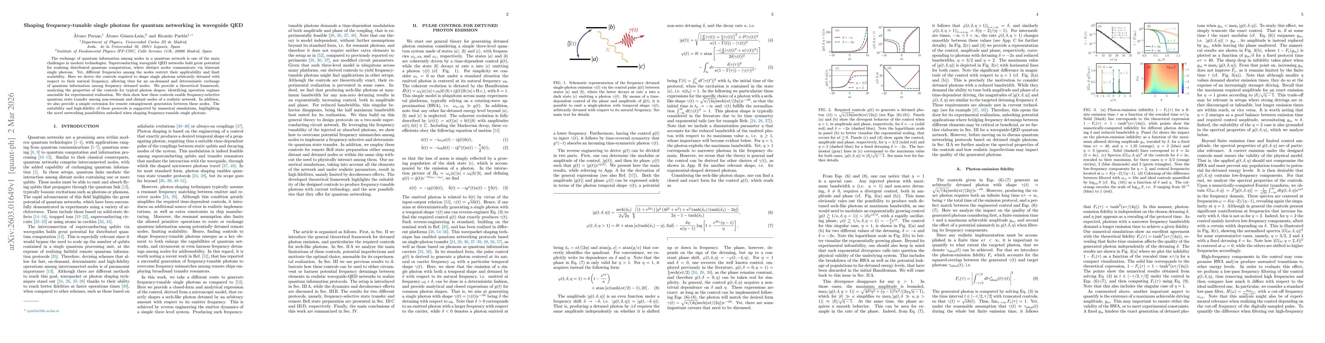 Thumbnail for Shaping frequency-tunable single photons for quantum networking in waveguide QED