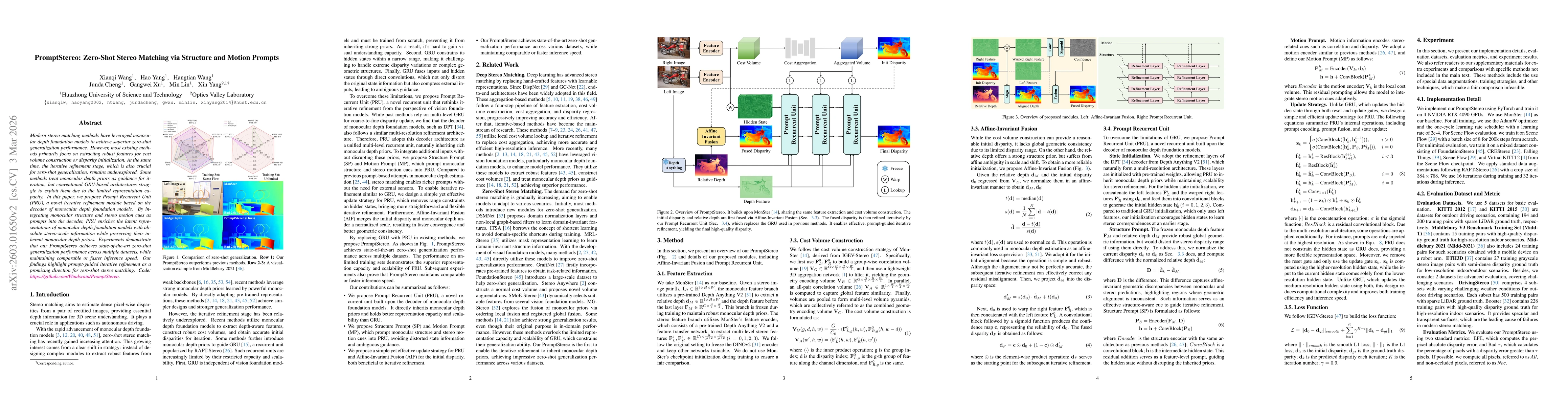 Thumbnail for PromptStereo: Zero-Shot Stereo Matching via Structure and Motion Prompts