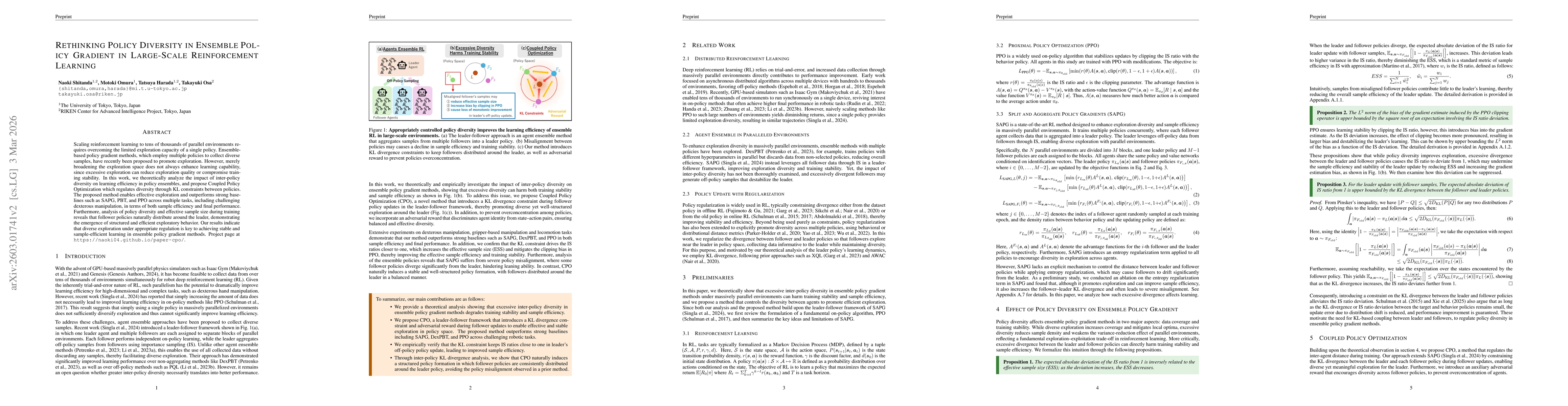Thumbnail for Rethinking Policy Diversity in Ensemble Policy Gradient in Large-Scale Reinforcement Learning