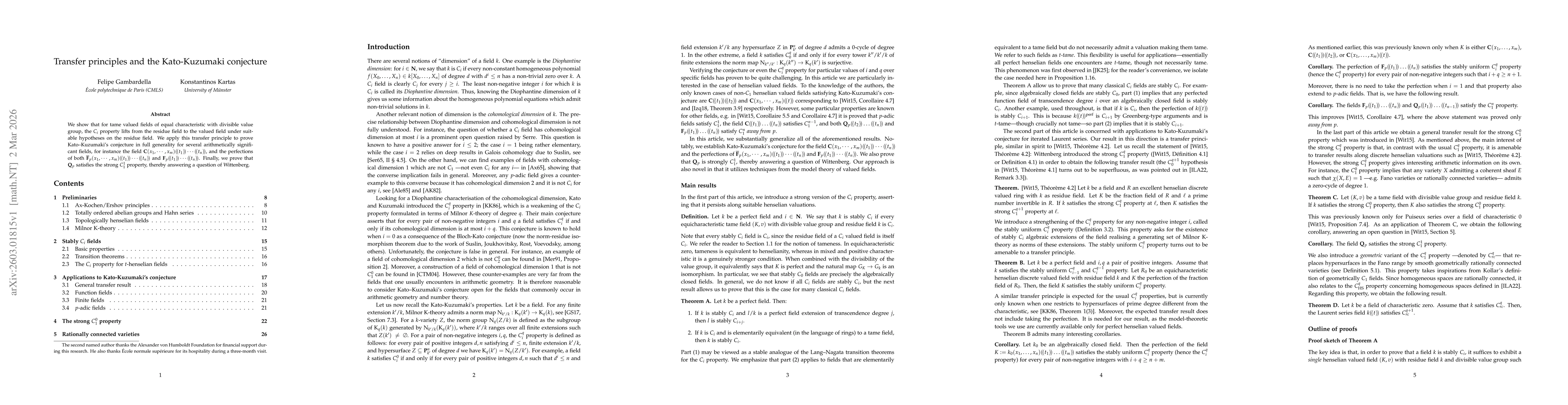 Thumbnail for Transfer principles and the Kato-Kuzumaki conjecture