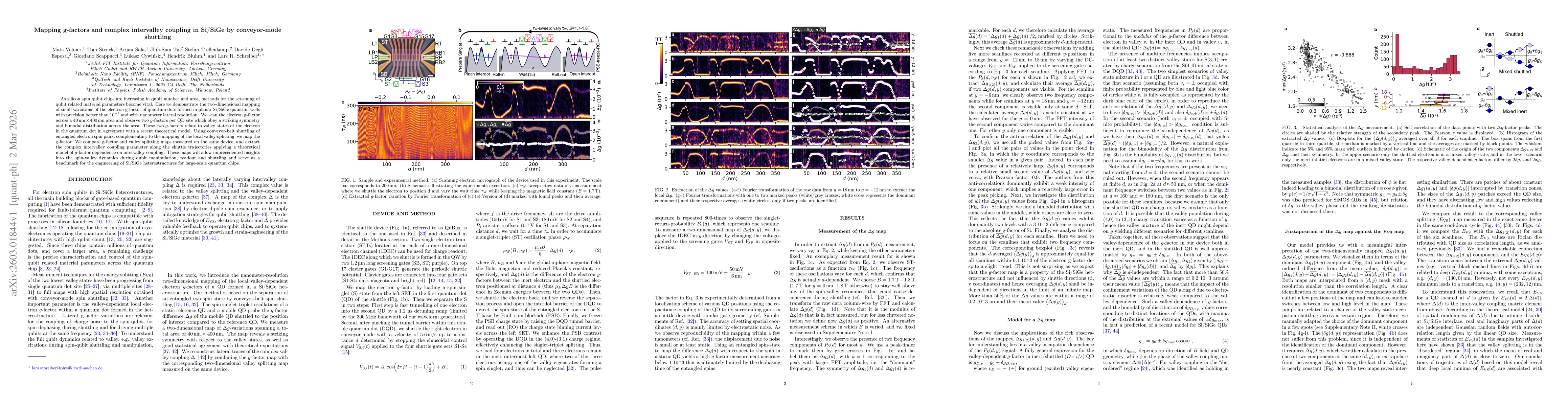 Thumbnail for Mapping g-factors and complex intervalley coupling in Si/SiGe by conveyor-mode shuttling
