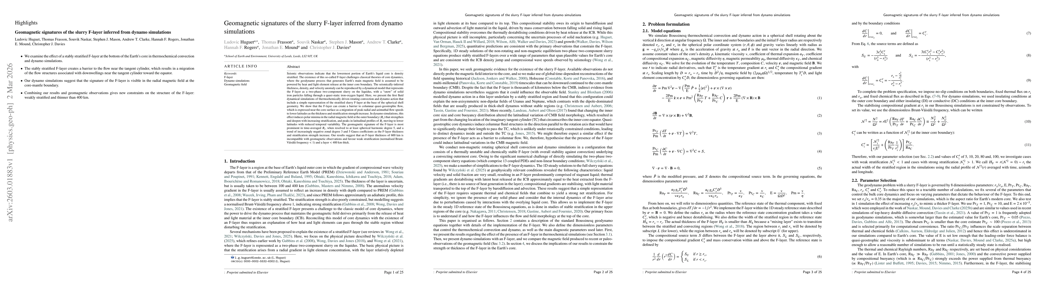 Thumbnail for Geomagnetic signatures of the slurry F-layer inferred from dynamo simulations
