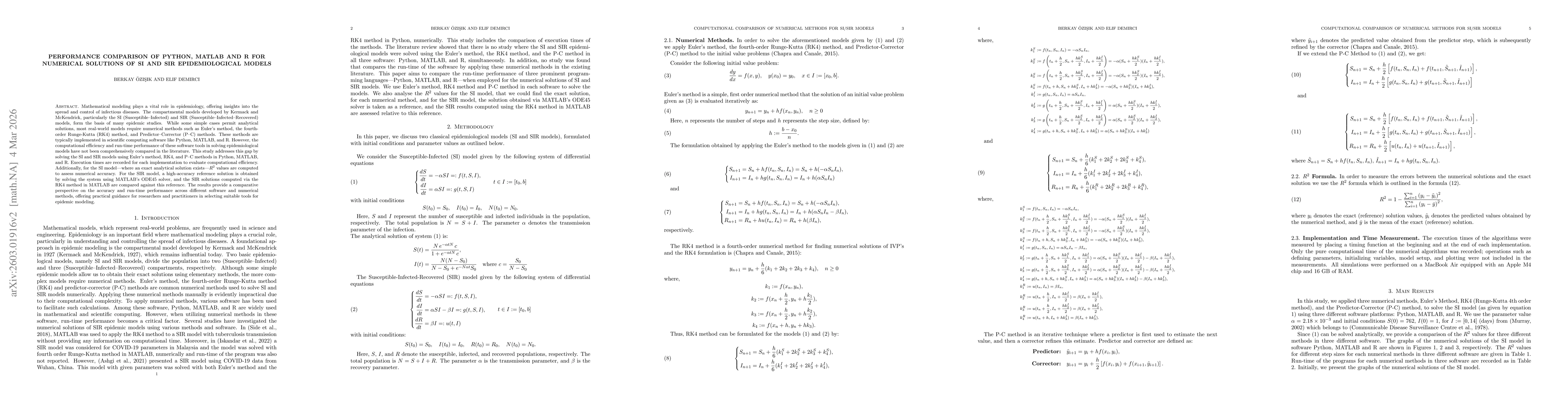 Thumbnail for Performance comparison of Python, MATLAB and R for numerical solutions of SI and SIR epidemiological models