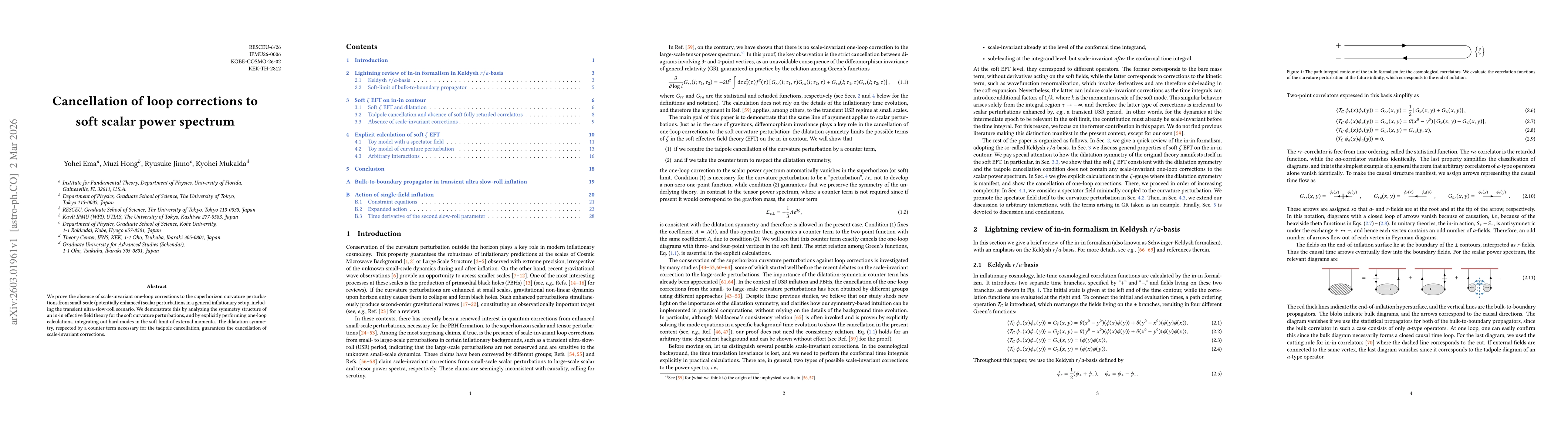 Thumbnail for Cancellation of loop corrections to soft scalar power spectrum