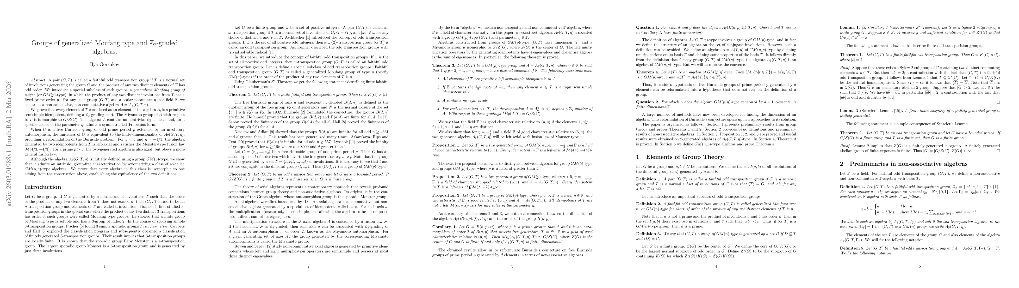 Thumbnail for Groups of generalized Moufang type and $\mathbb Z_2$-graded algebras