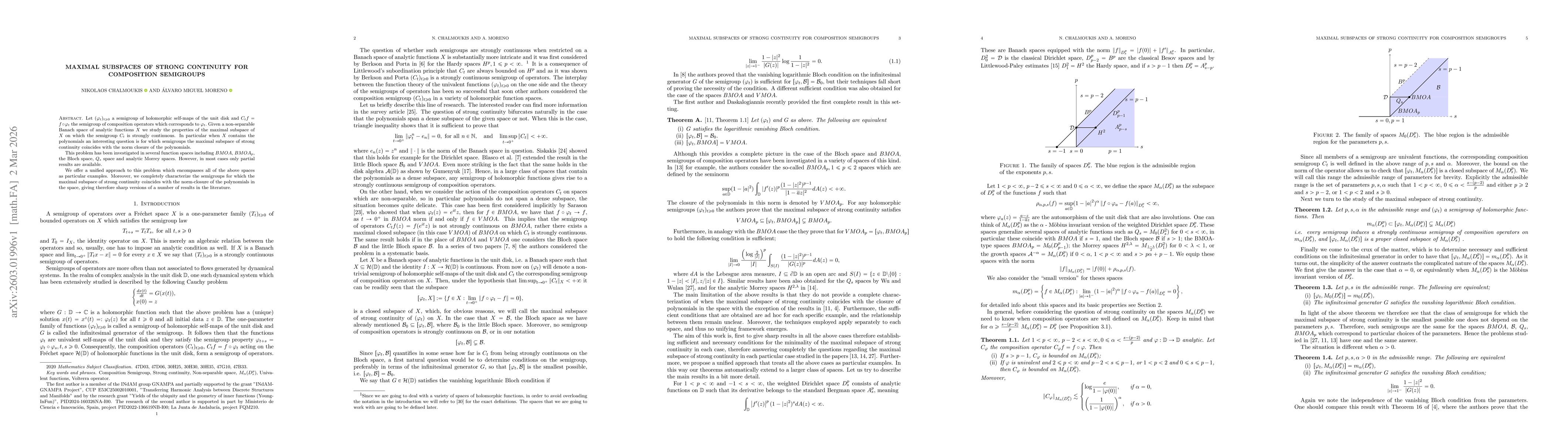 Thumbnail for Maximal subspaces of strong continuity for composition semigroups
