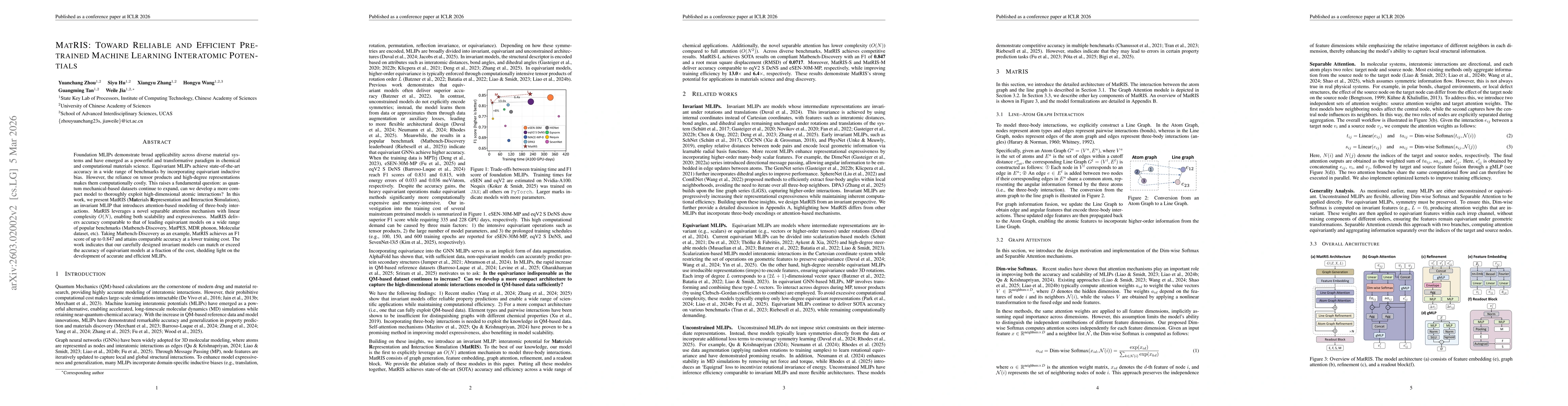 Thumbnail for MatRIS: Toward Reliable and Efficient Pretrained Machine Learning Interaction Potentials