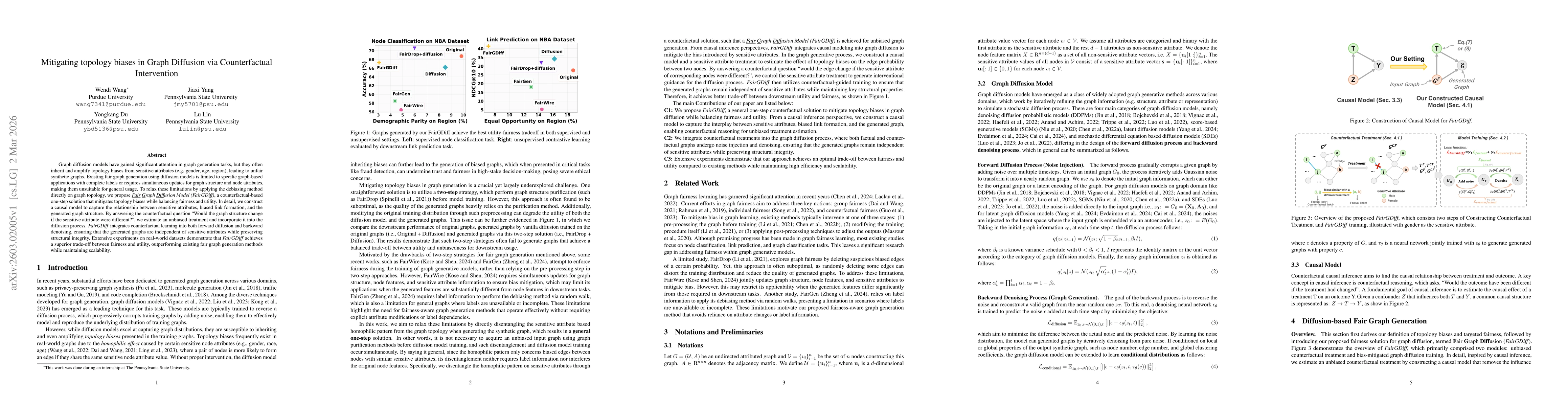 Thumbnail for Mitigating topology biases in Graph Diffusion via Counterfactual Intervention