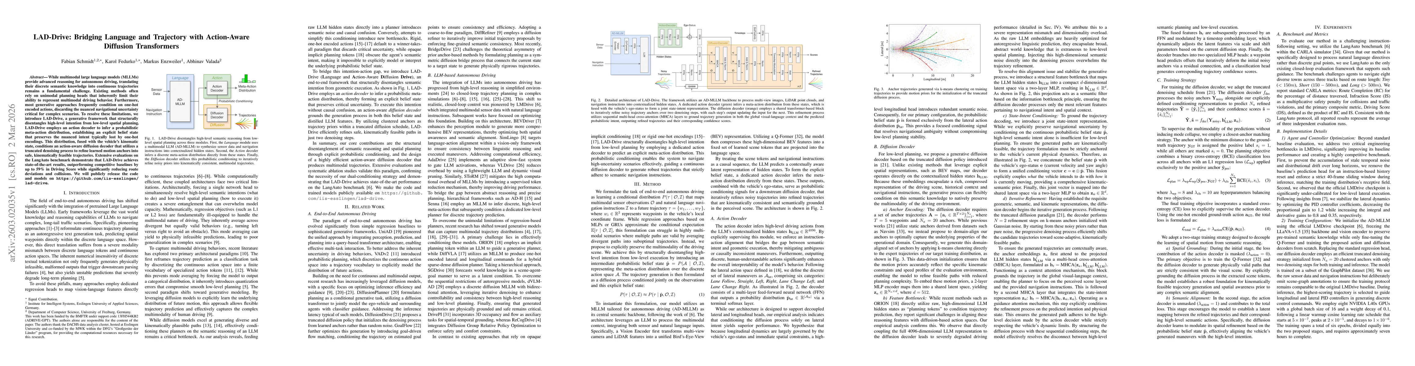 Thumbnail for LAD-Drive: Bridging Language and Trajectory with Action-Aware Diffusion Transformers