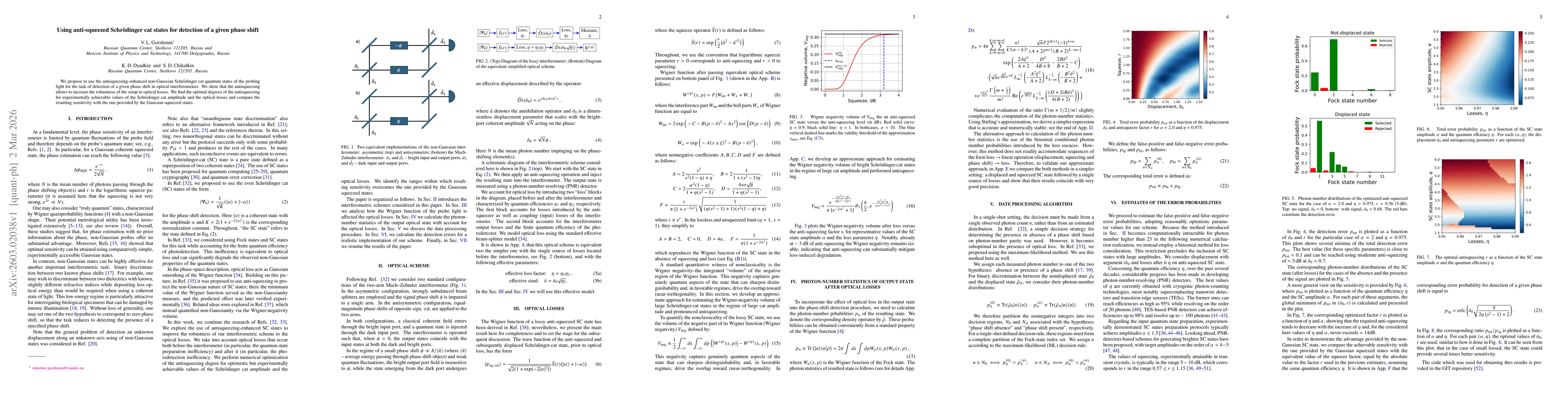 Thumbnail for Using anti-squeezed Schrödinger cat states for detection of a given phase shift