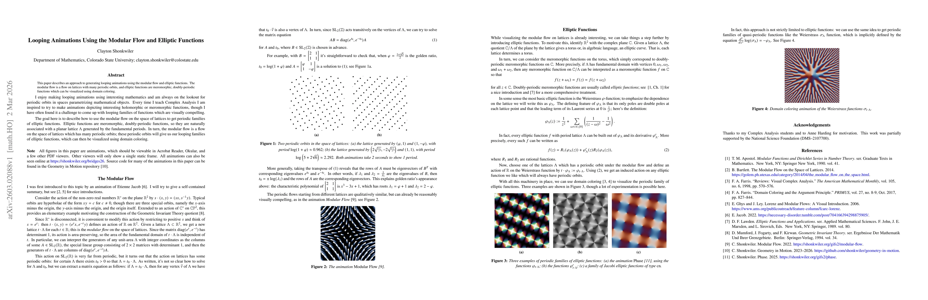 Thumbnail for Looping Animations Using the Modular Flow and Elliptic Functions