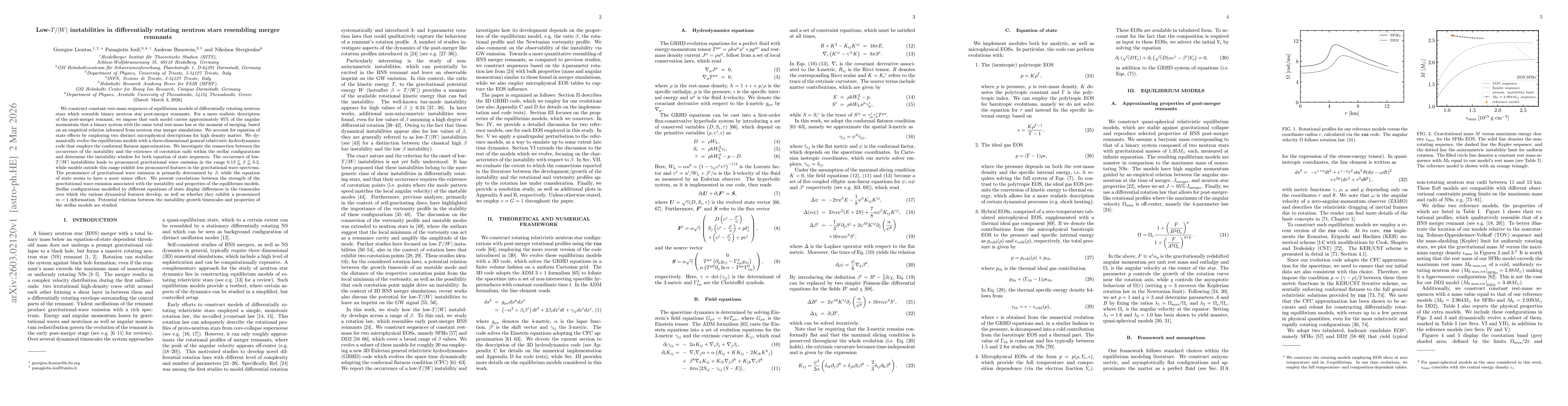 Thumbnail for Low-$T/|W|$ instabilities in differentially rotating neutron stars resembling merger remnants