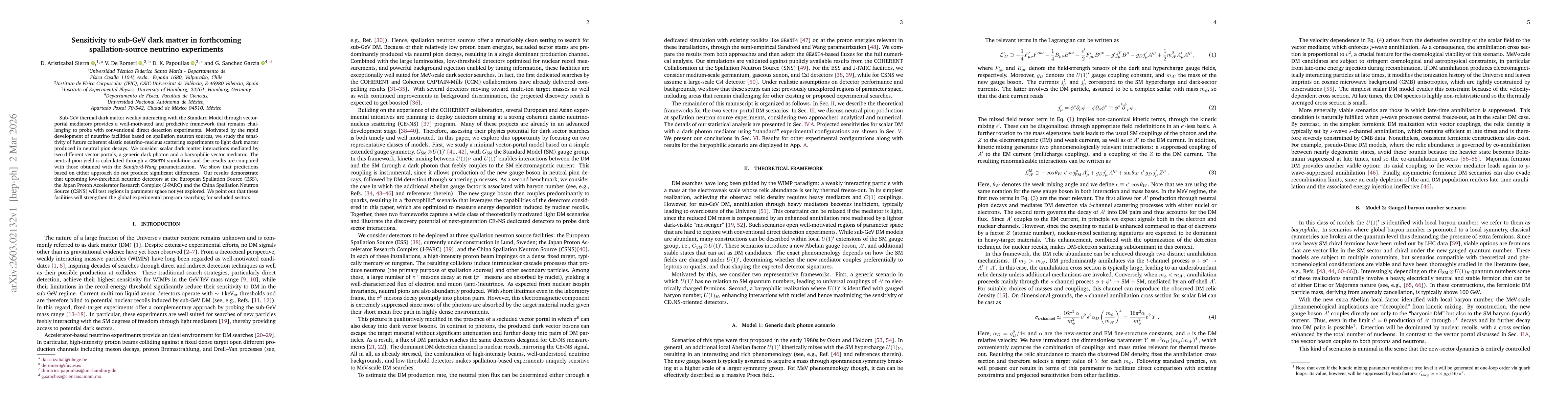 Thumbnail for Sensitivity to sub-GeV dark matter in forthcoming spallation-source neutrino experiments