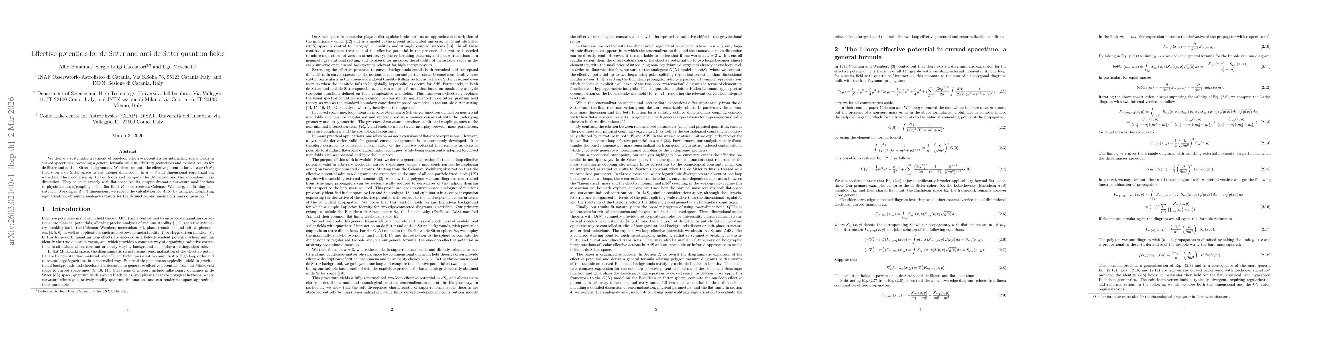 Thumbnail for Effective potentials for de Sitter and anti de Sitter quantum fields