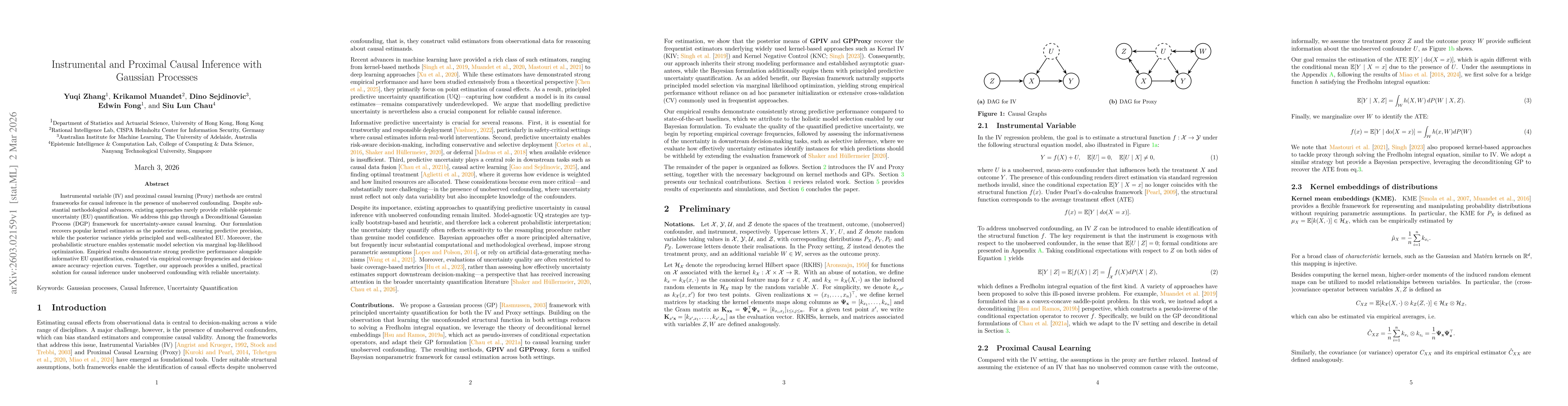Thumbnail for Instrumental and Proximal Causal Inference with Gaussian Processes