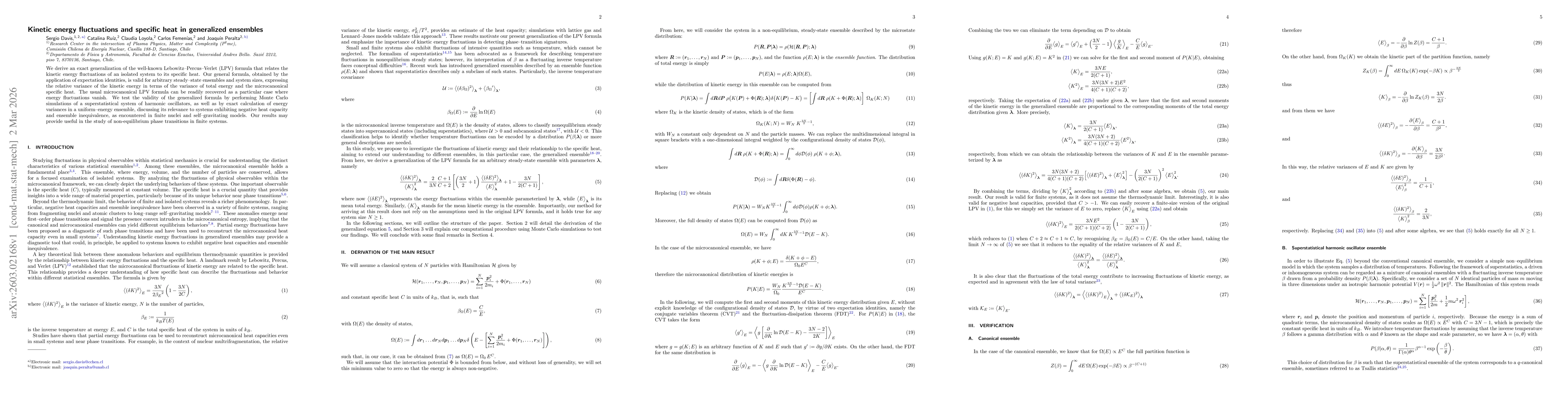 Thumbnail for Kinetic energy fluctuations and specific heat in generalized ensembles