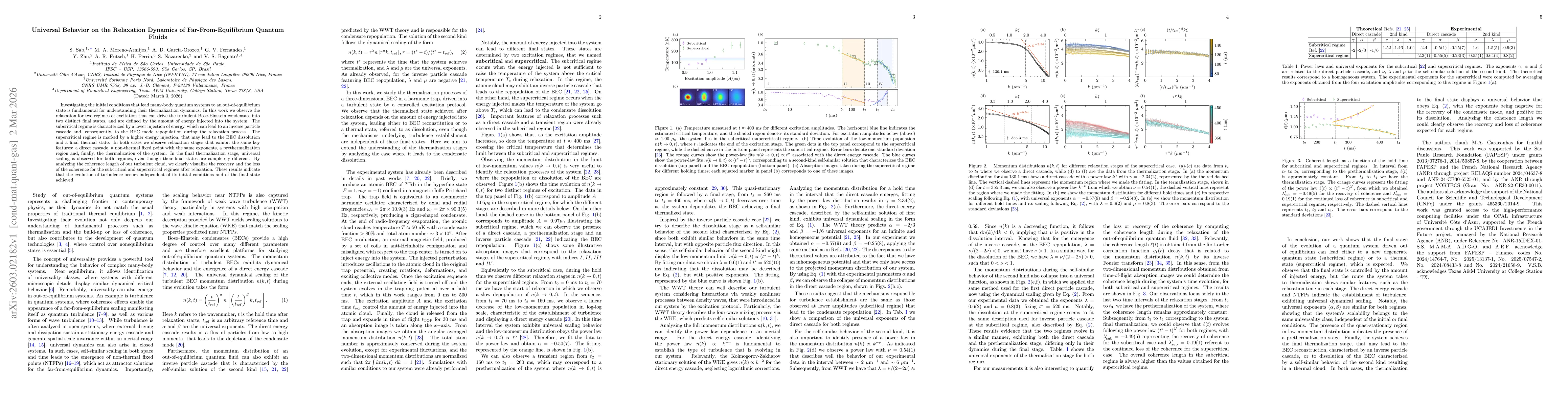 Thumbnail for Universal Behavior on the Relaxation Dynamics of Far-From-Equilibrium Quantum Fluids
