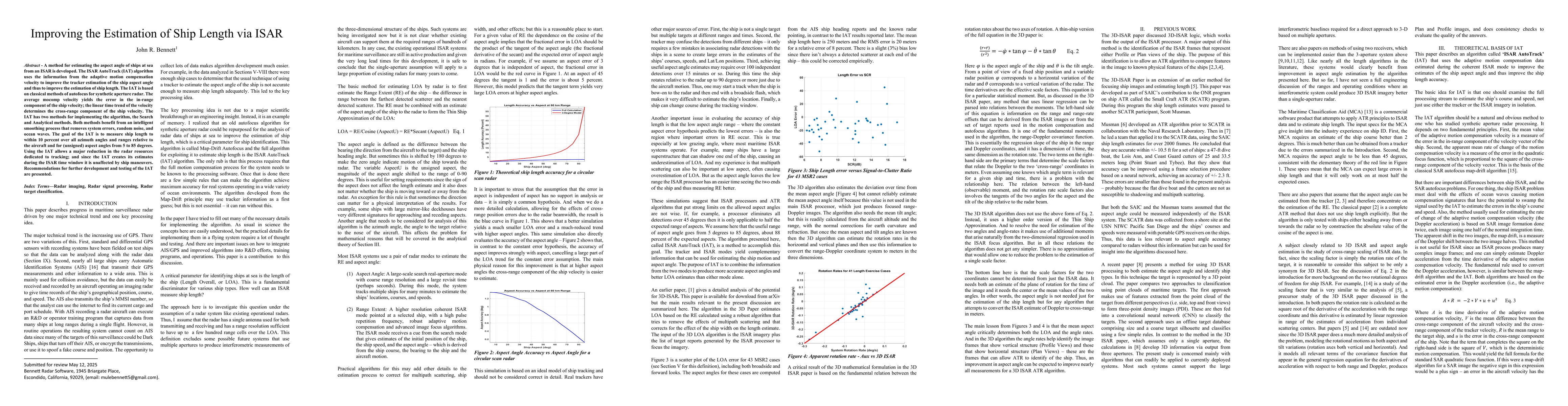 Thumbnail for Improving the Estimation of Ship Length via ISAR