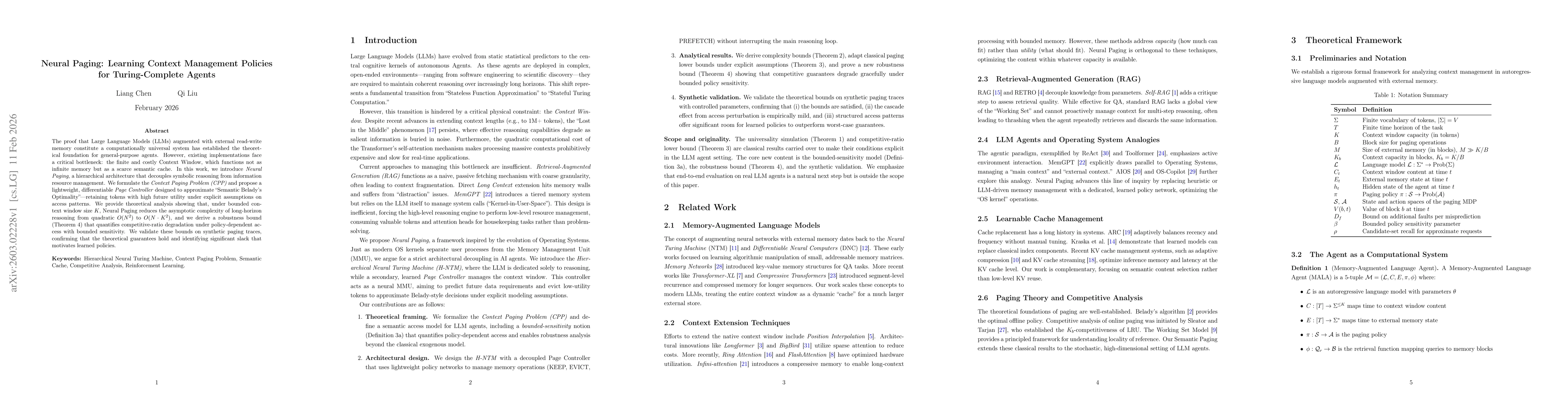 Thumbnail for Neural Paging: Learning Context Management Policies for Turing-Complete Agents