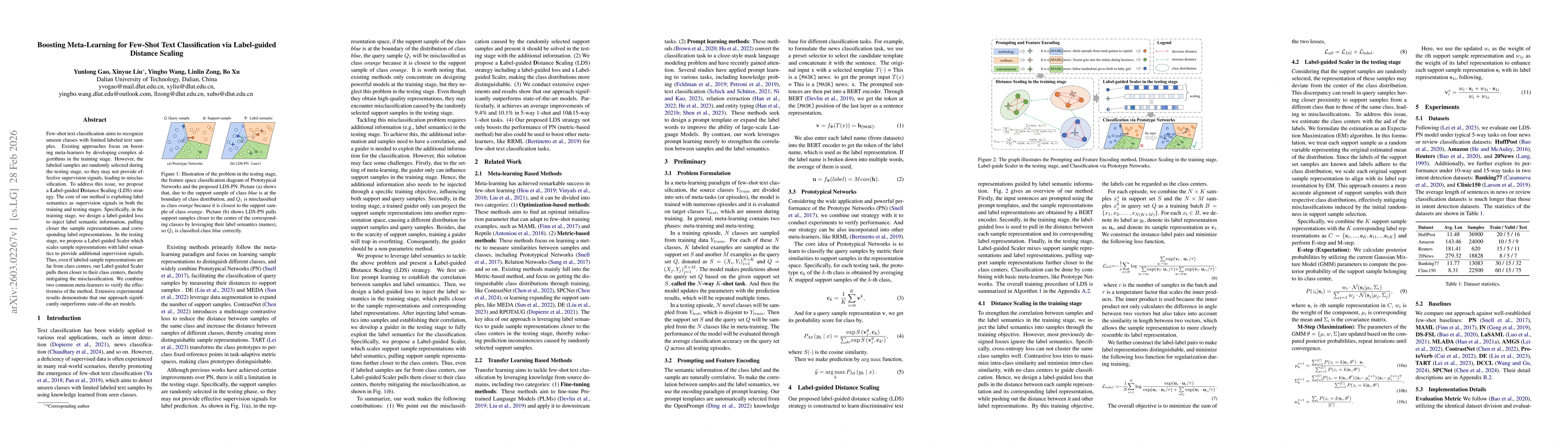 Thumbnail for Boosting Meta-Learning for Few-Shot Text Classification via Label-guided Distance Scaling