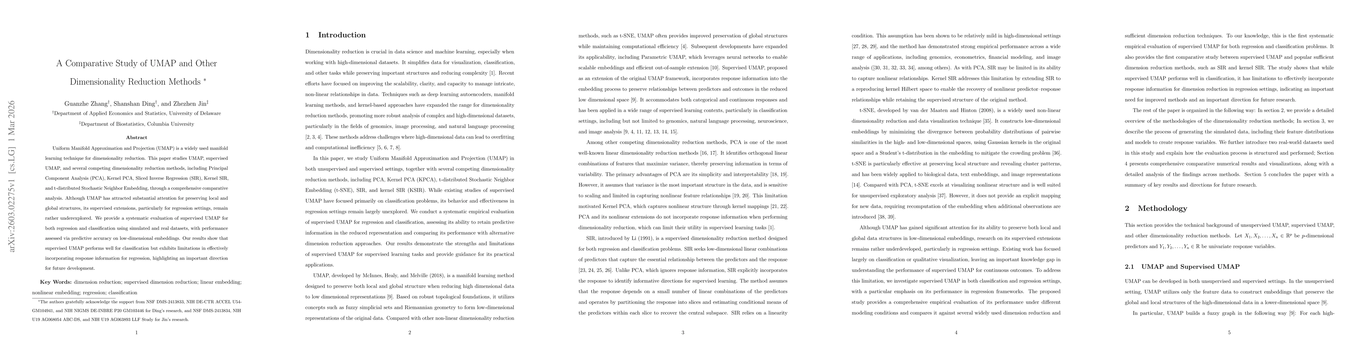 Thumbnail for A Comparative Study of UMAP and Other Dimensionality Reduction Methods