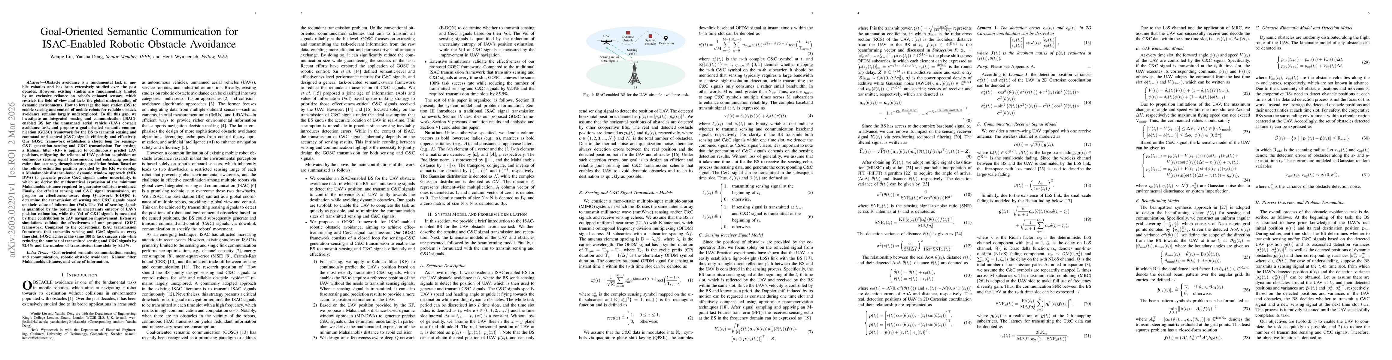 Thumbnail for Goal-Oriented Semantic Communication for ISAC-Enabled Robotic Obstacle Avoidance