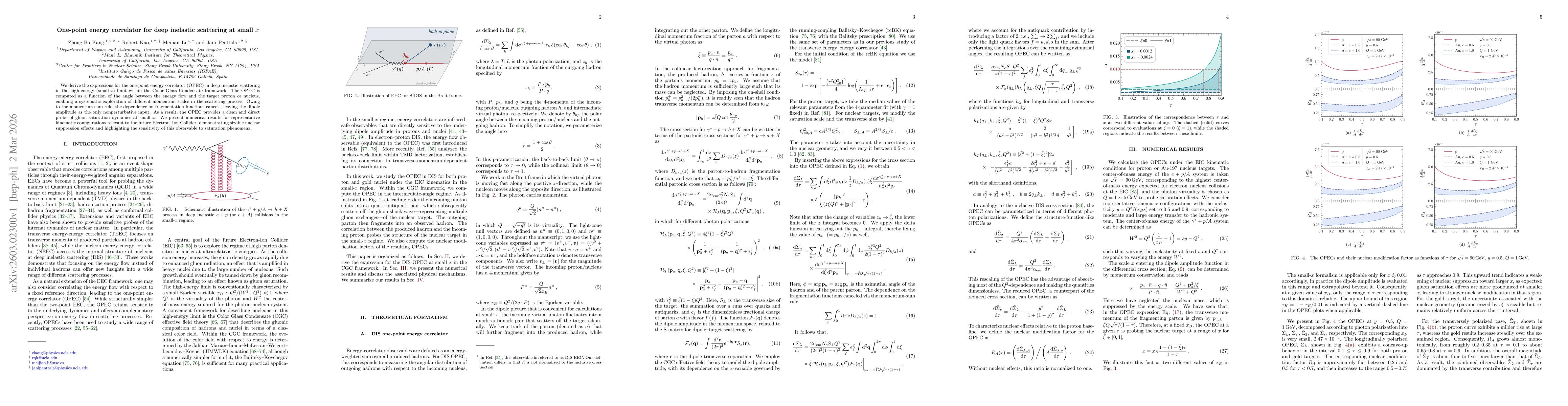 Thumbnail for One-point energy correlator for deep inelastic scattering at small $x$