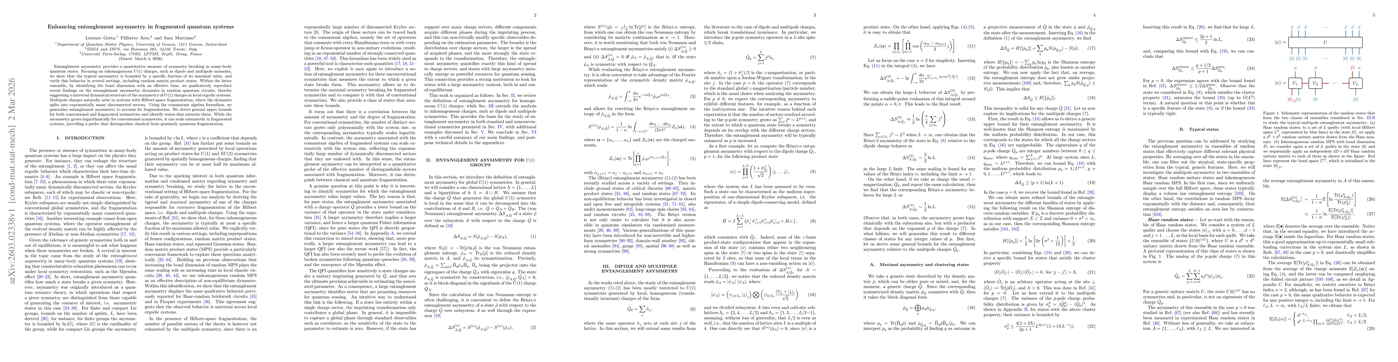 Thumbnail for Enhancing entanglement asymmetry in fragmented quantum systems