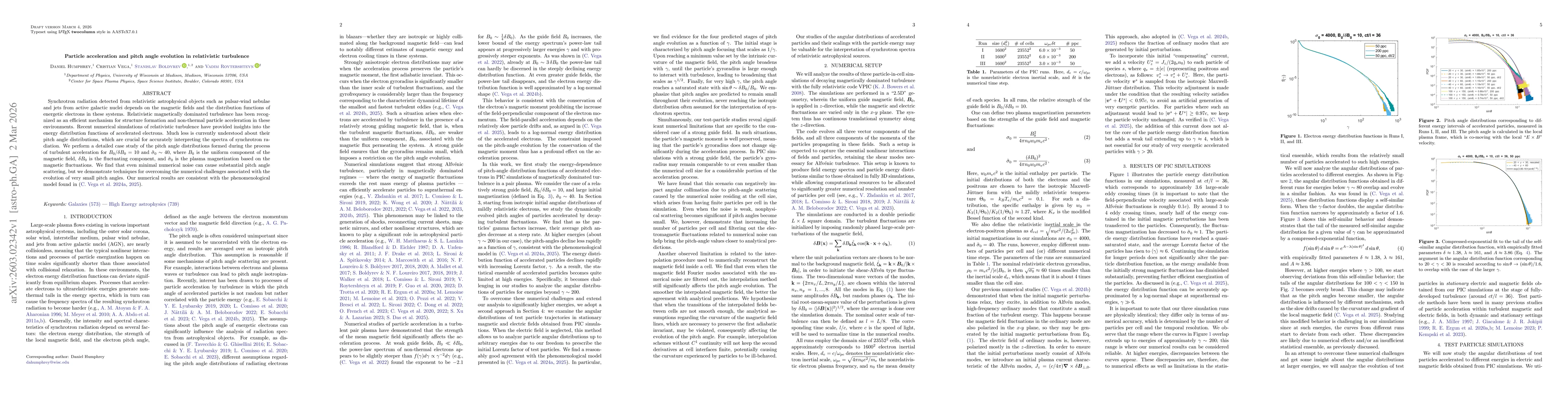 Thumbnail for Particle acceleration and pitch-angle evolution in relativistic turbulence