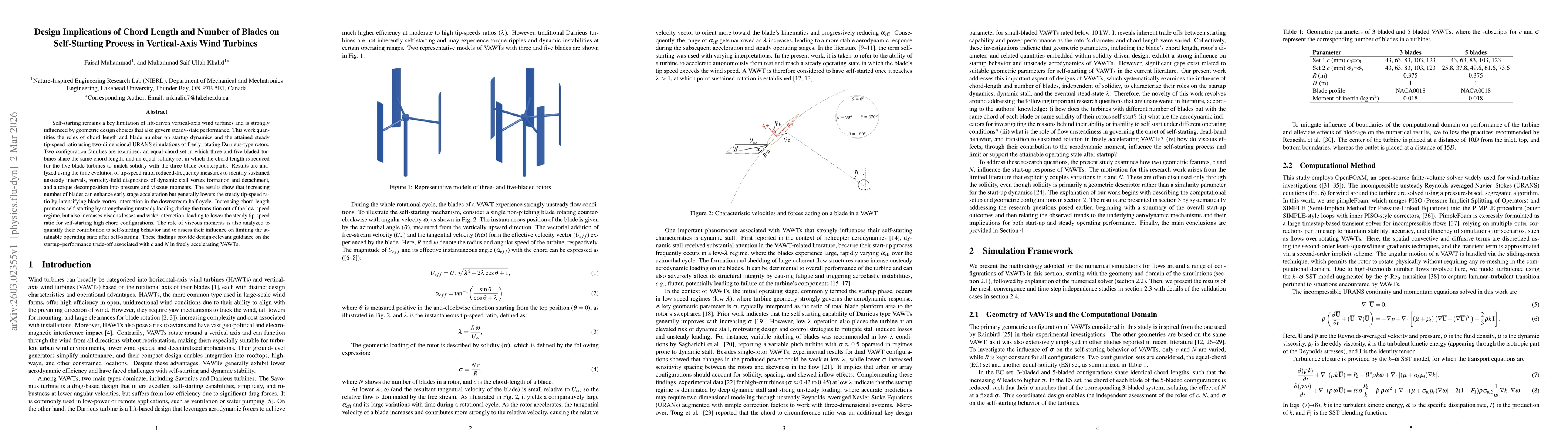 Thumbnail for Design Implications of Chord Length and Number of Blades on Self-Starting Process in Vertical-Axis Wind Turbines