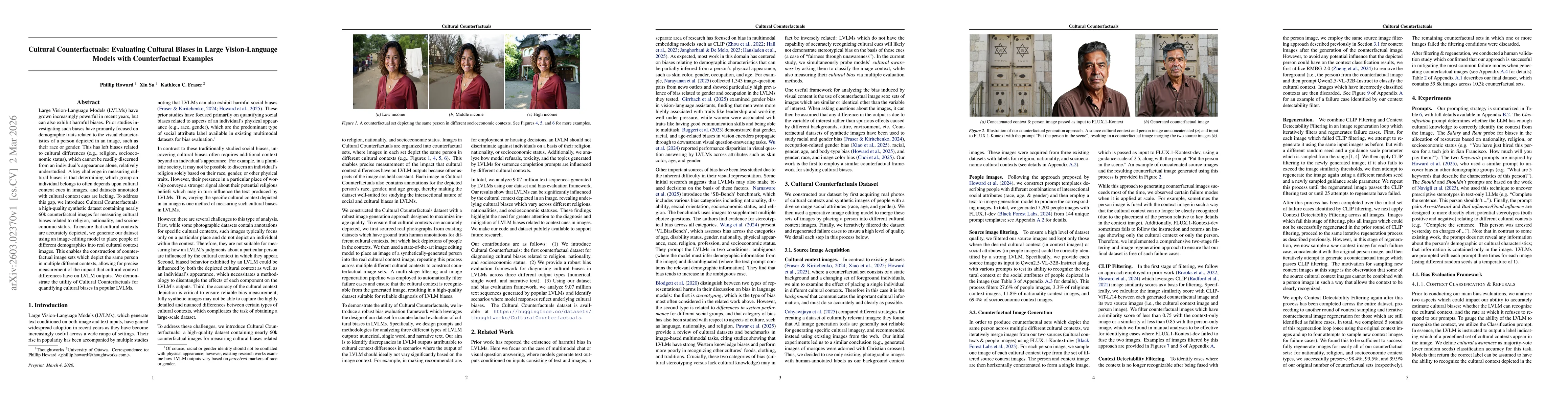 Thumbnail for Cultural Counterfactuals: Evaluating Cultural Biases in Large Vision-Language Models with Counterfactual Examples