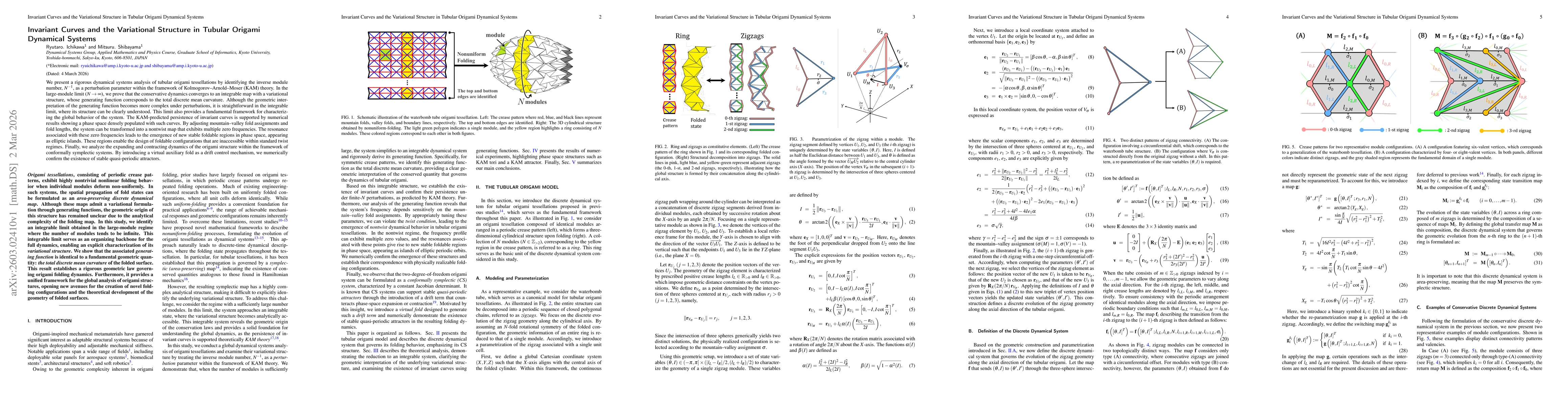 Thumbnail for Invariant Curves and the Variational Structure in Tubular Origami Dynamical Systems