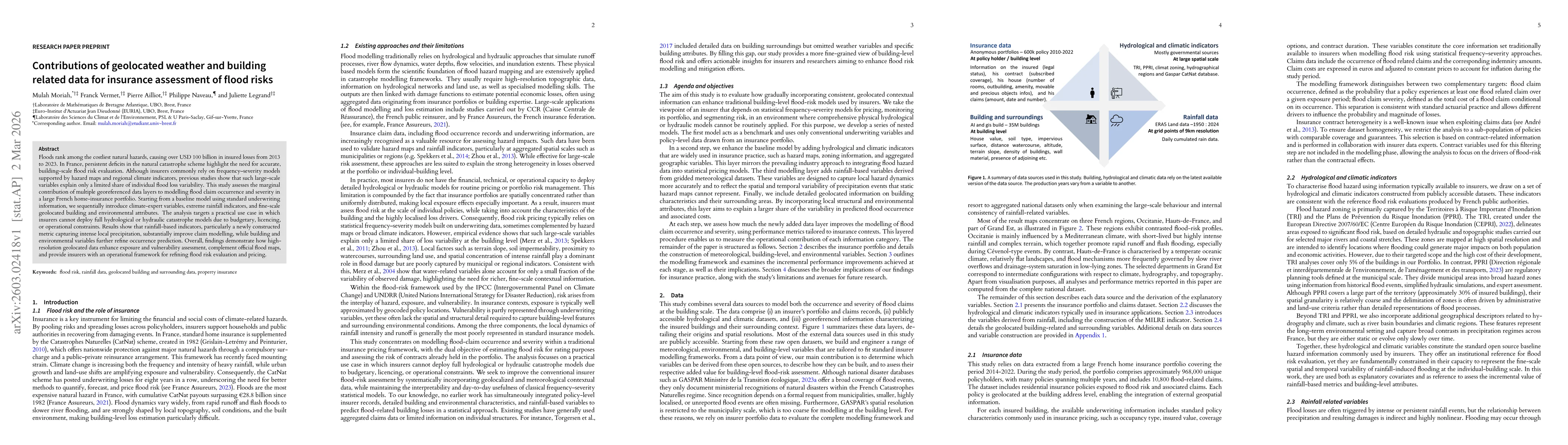 Thumbnail for Contributions of geolocated weather and building related data for insurance assessment of flood risks