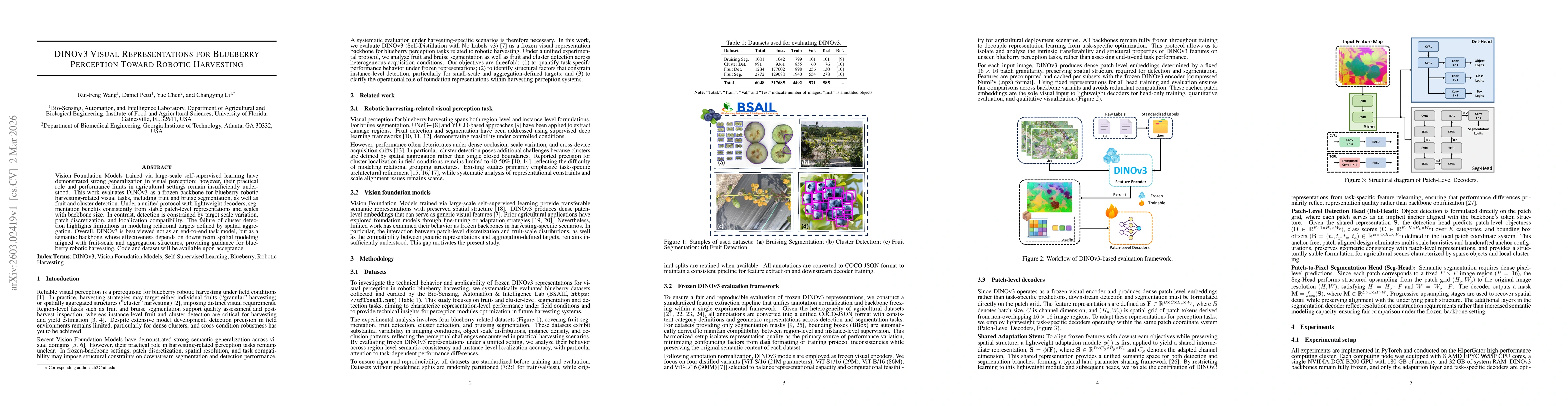 Thumbnail for DINOv3 Visual Representations for Blueberry Perception Toward Robotic Harvesting