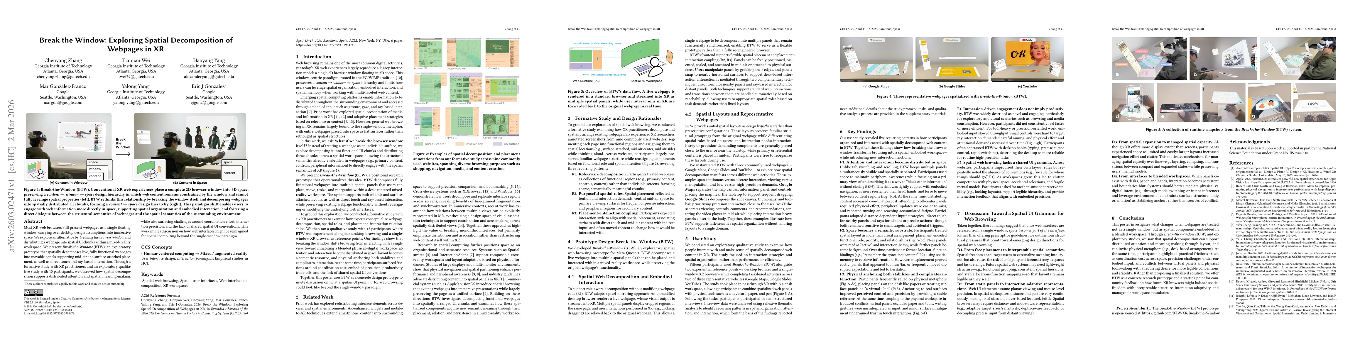 Thumbnail for Break the Window: Exploring Spatial Decomposition of Webpages in XR