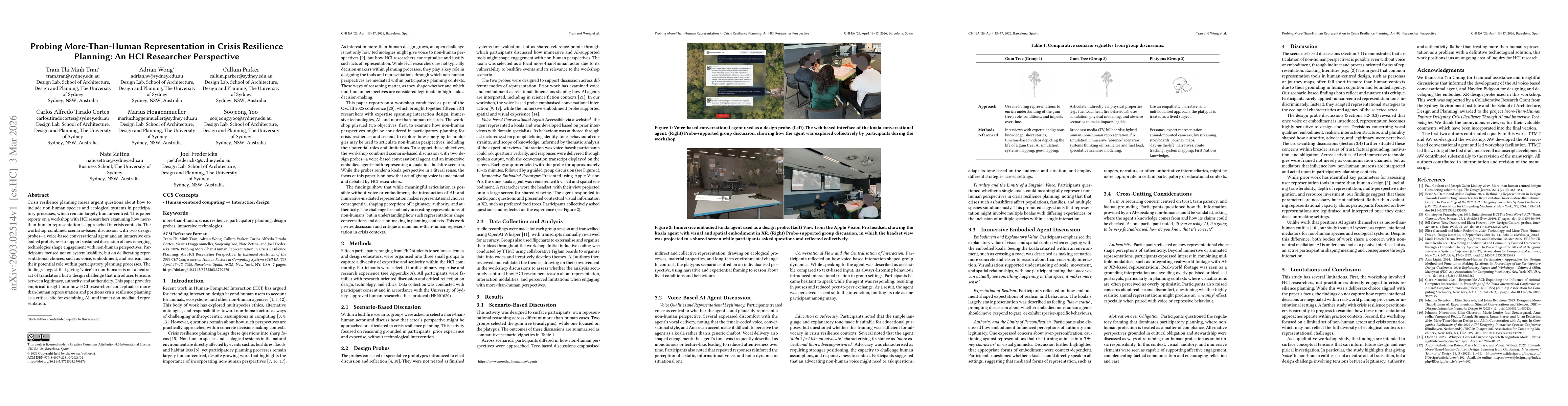 Thumbnail for Probing More-Than-Human Representation in Crisis Resilience Planning: An HCI Researcher Perspective