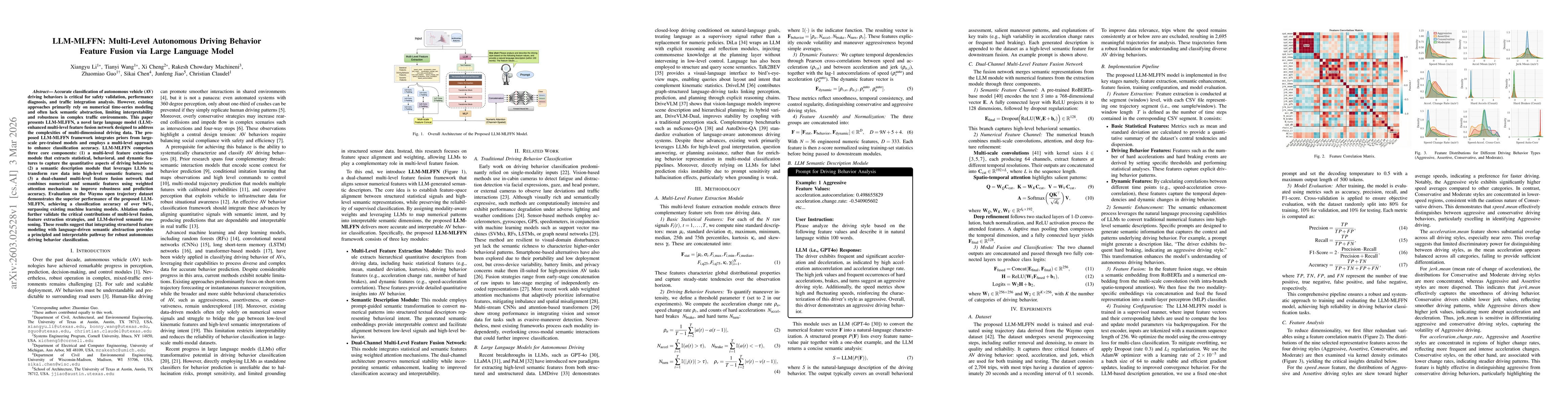 Thumbnail for LLM-MLFFN: Multi-Level Autonomous Driving Behavior Feature Fusion via Large Language Model