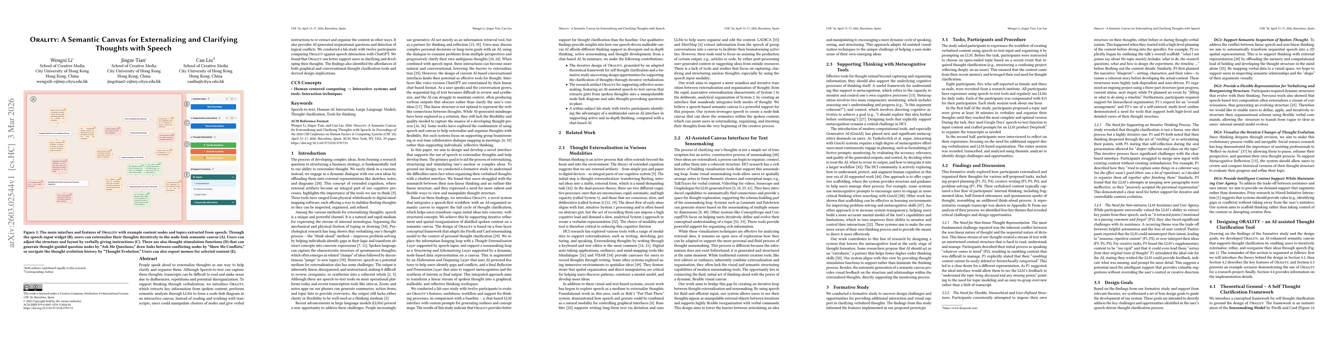Thumbnail for Orality: A Semantic Canvas for Externalizing and Clarifying Thoughts with Speech