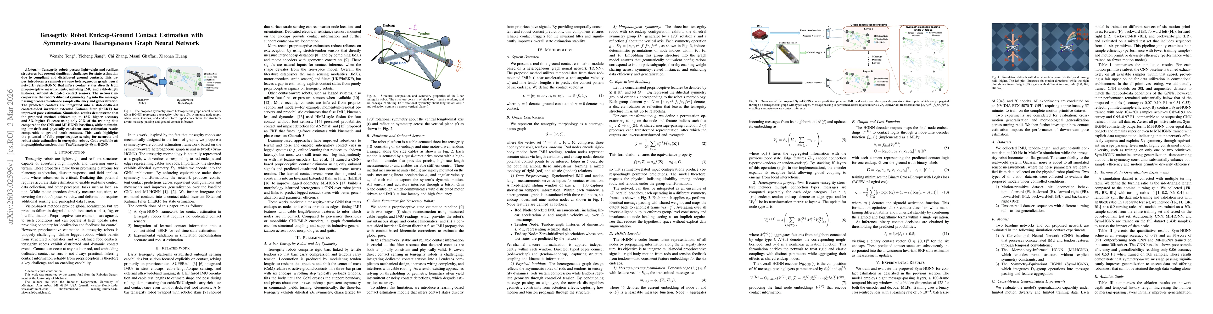 Thumbnail for Tensegrity Robot Endcap-Ground Contact Estimation with Symmetry-aware Heterogeneous Graph Neural Network