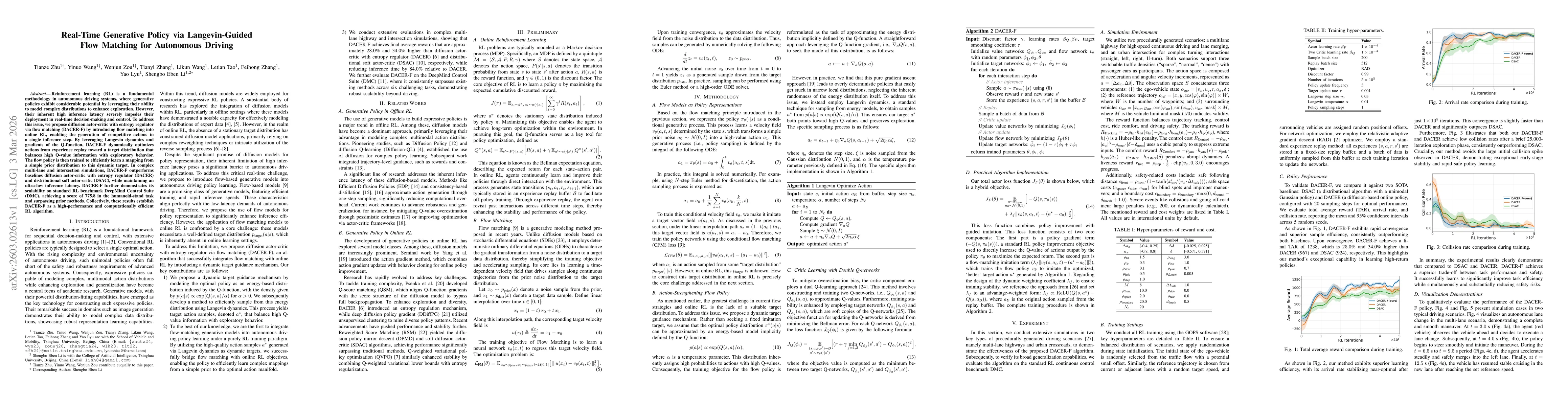 Thumbnail for Real-Time Generative Policy via Langevin-Guided Flow Matching for Autonomous Driving