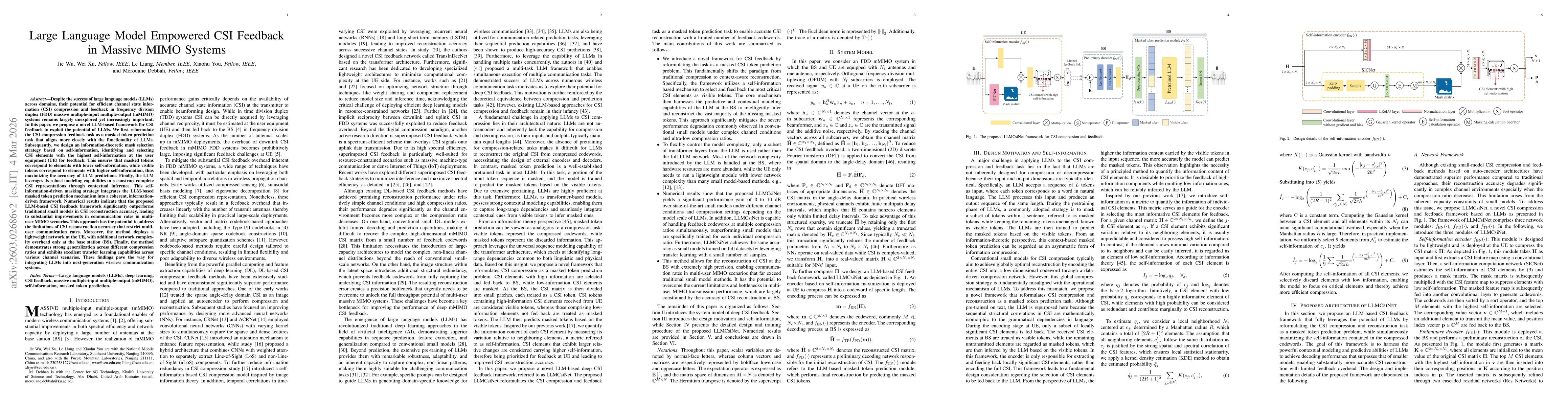 Thumbnail for Large Language Model Empowered CSI Feedback in Massive MIMO Systems
