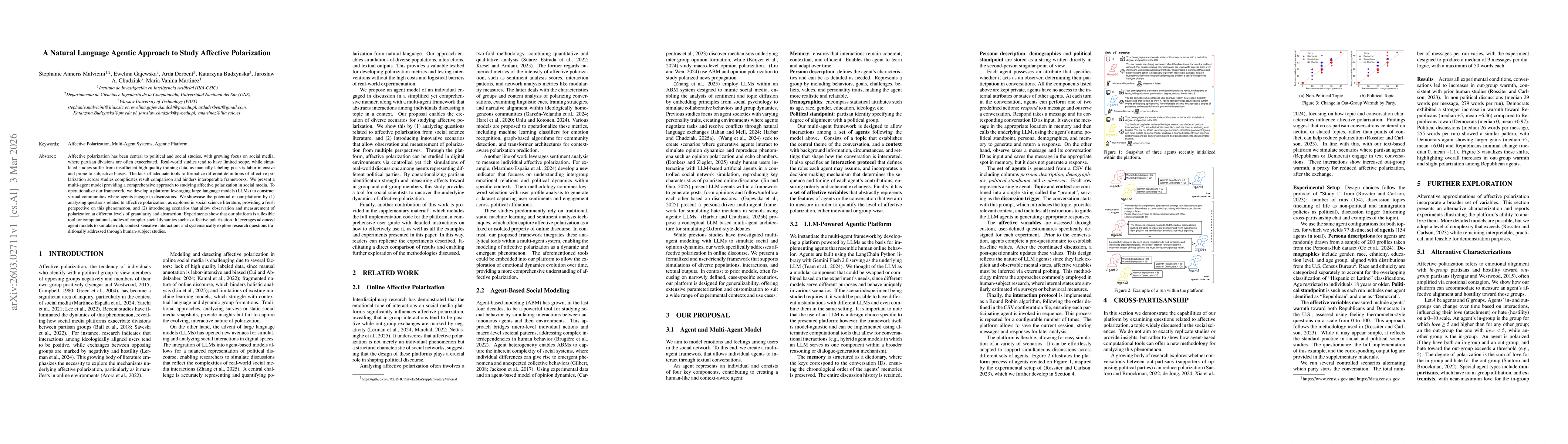 Thumbnail for A Natural Language Agentic Approach to Study Affective Polarization